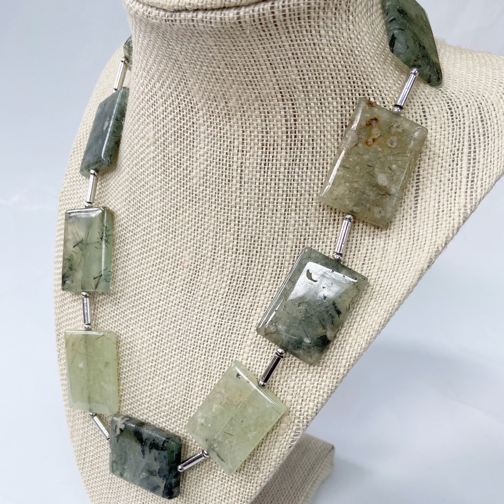 Genuine Gemstone Statement Necklace - image 2